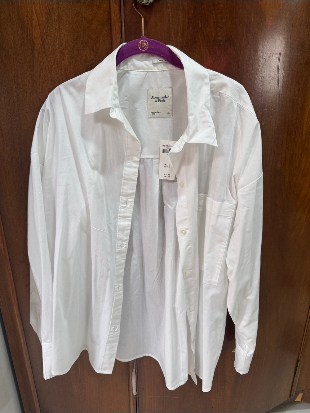 NWT Abercrombie & Fitch Women’s Oversized  Classic White Button-Up Shirt